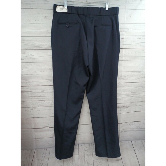 Vtg HPI Signature Collection Dress Pants Mens 38 Regular NavyBlue Undone Hem - Picture 2 of 12